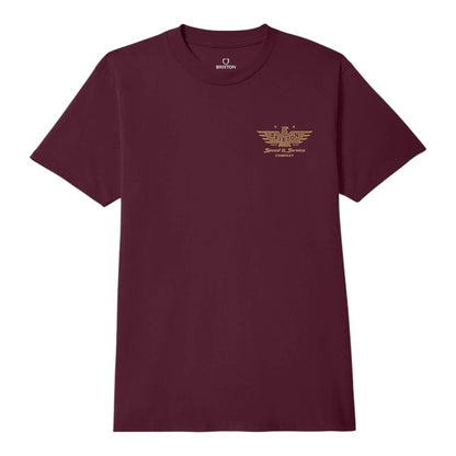 Brixton Ewing Standard Tee - Burgundy