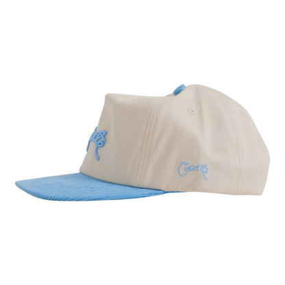 Crate Scripted Cord Snapback - Tofu/Light Blue