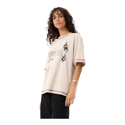 Afends Yang Heavyweight Tee - Moonbeam
