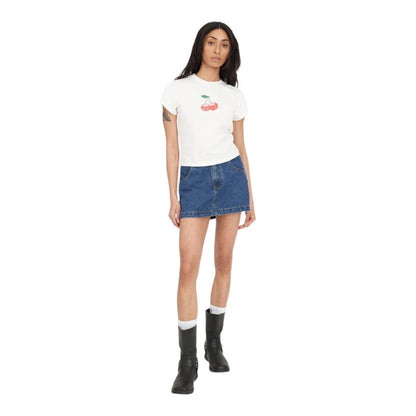 Huffer Mini Tee 185/Scarlet - Chalk