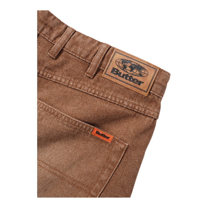 Butter Relaxed Denim Jeans - Distressed Brown