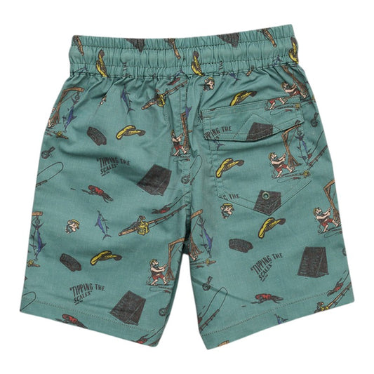 J.A.F Youth Tipping The Scales Volley Shorts - Green