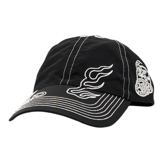 Afends Motor Six Panel Cap - Black