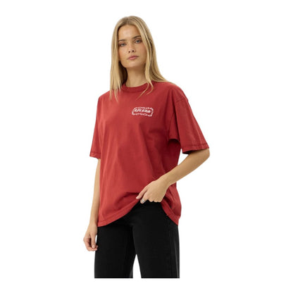 Afends Spiritual Heavyweight Boxy Tee - Vintage Ketchup