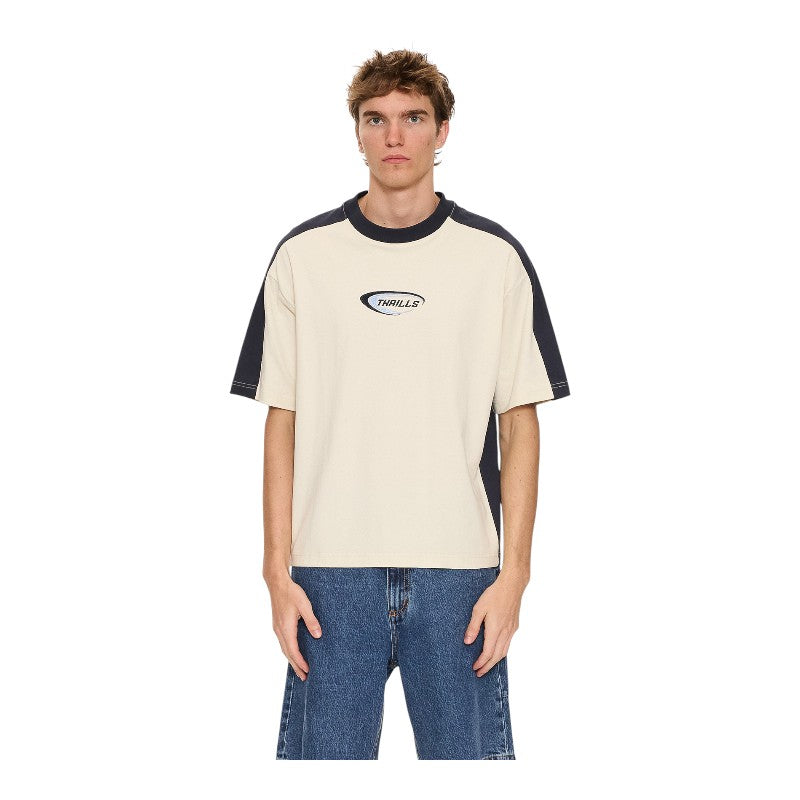 Thrills Fusion Panel Cropped Tee - Heritage White