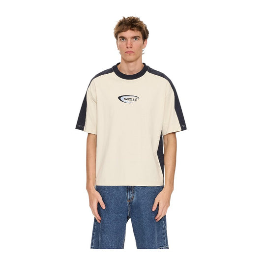 Thrills Fusion Panel Cropped Tee - Heritage White