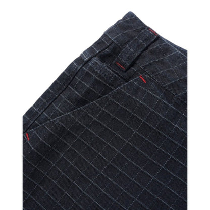 Butter Big Grid Denim Shots - Overdyed Black