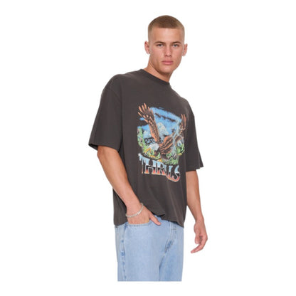 Thrills Seen & Heard Box Crop Tee - Dark Merch Black