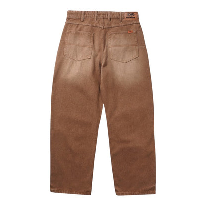 Butter Relaxed Denim Jeans - Distressed Brown