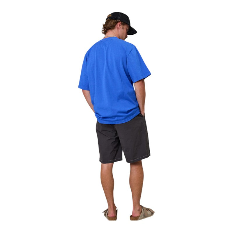 J.A.F Script Heavy Shore Tee - Cobalt