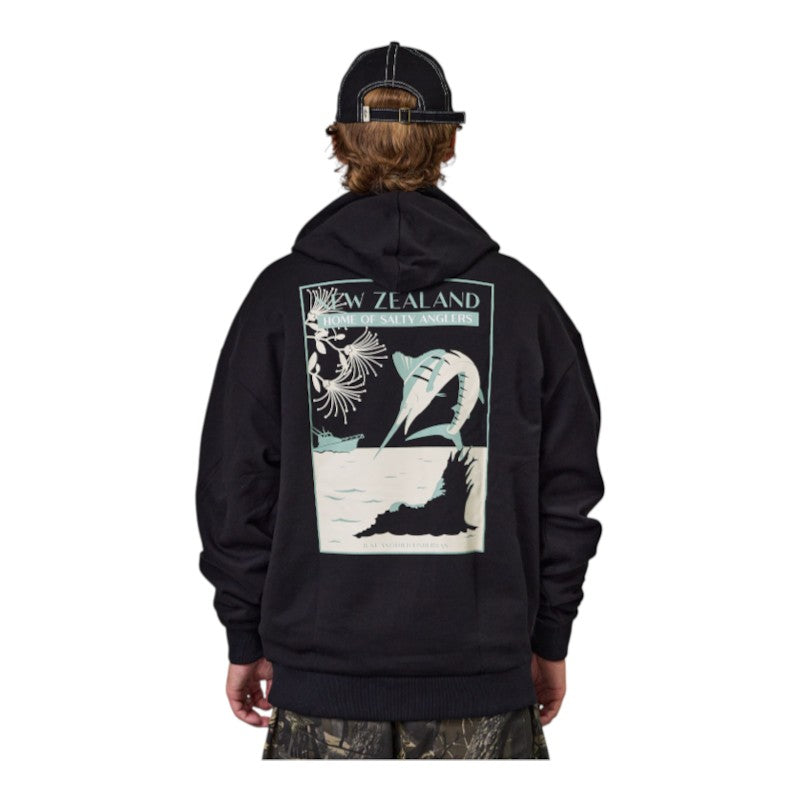 J.A.F Salty Anglers South Hood - Black