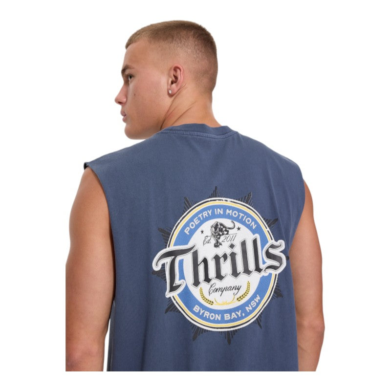 Thrills Twist Off Merch Muscle Singlet - Heritage Navy