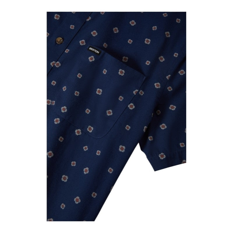 Brixton Charter Print Shirt - Midnight Blue Geo