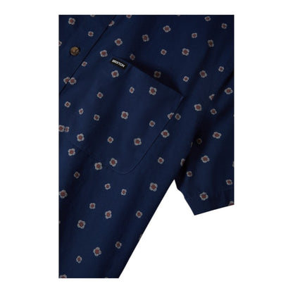 Brixton Charter Print Shirt - Midnight Blue Geo
