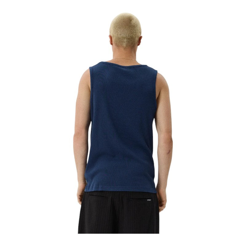 Afends Paramount Rib Singlet - Navy