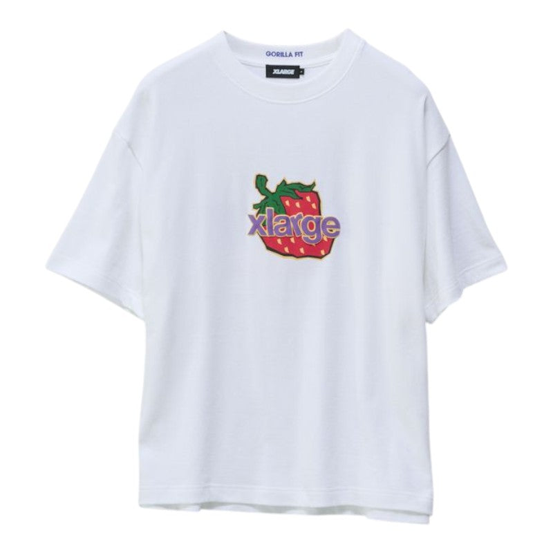 Xlarge Strawberry Gorilla Fit Tee - White