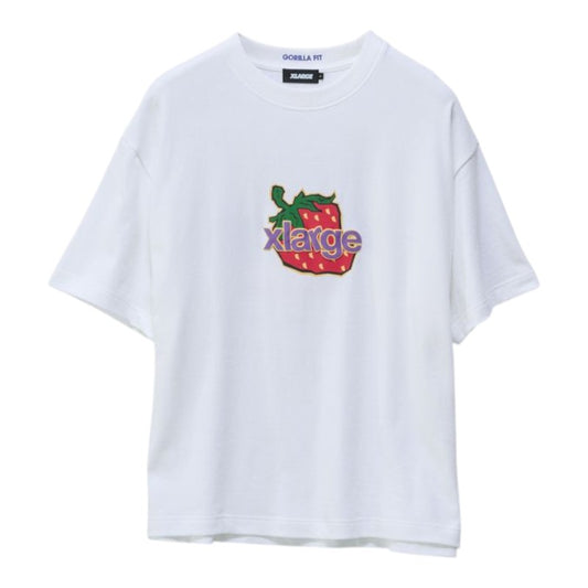 Xlarge Strawberry Gorilla Fit Tee - White
