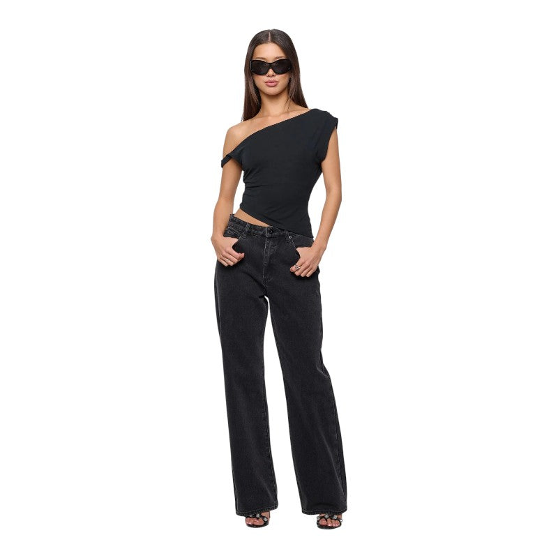 Abrand 95 Baggy Heidi Jeans - Washed Black