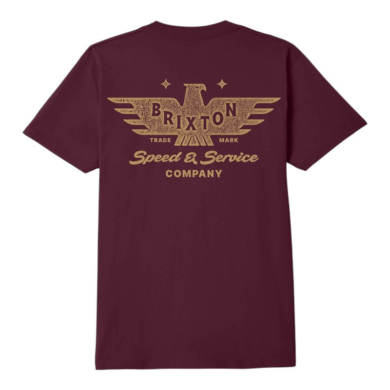 Brixton Ewing Standard Tee - Burgundy
