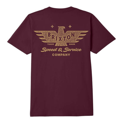 Brixton Ewing Standard Tee - Burgundy