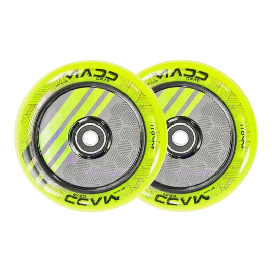 Madd Gear 110mm Zen Hollow Core Wheels Pair - Green