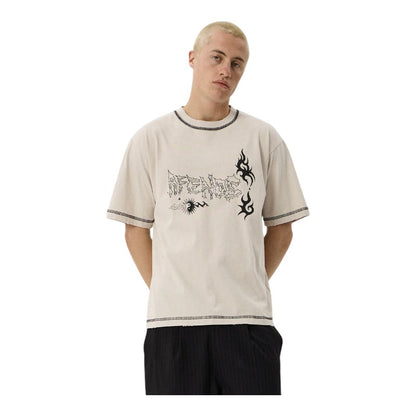 Afends Yang Heavyweight Tee - Moonbeam