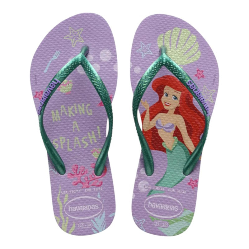 Havaianas Kids Little Mermaid Slim Princess - Lilac/Green