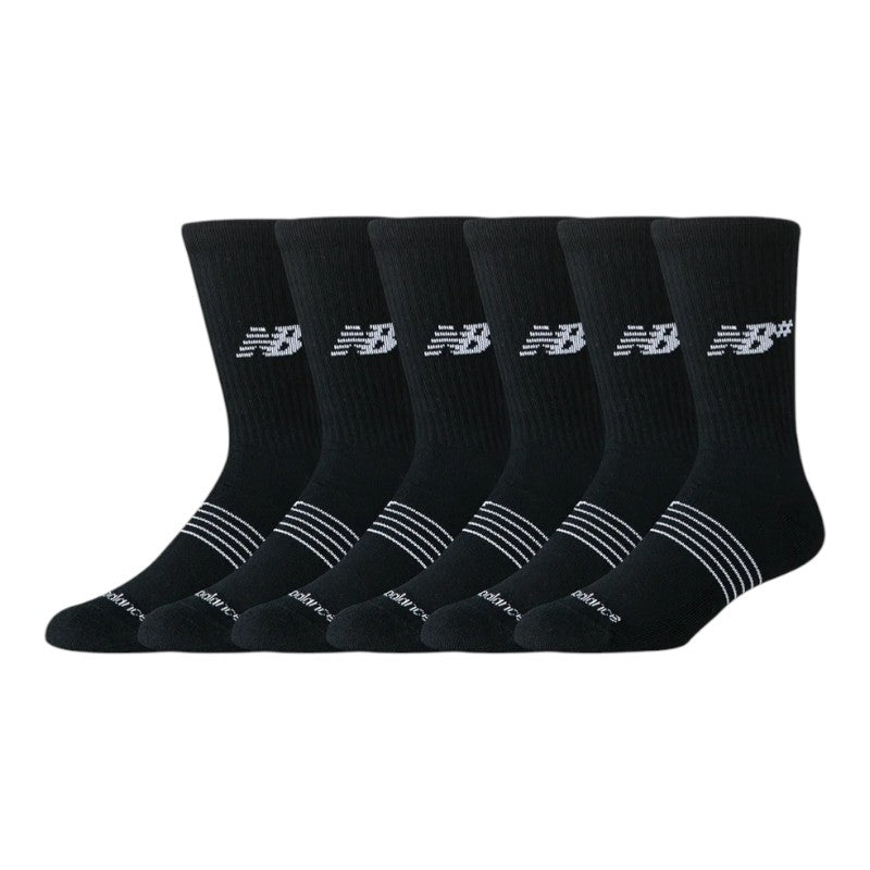 New Balance Numeric Active 6 Pack Crew Sock - Black
