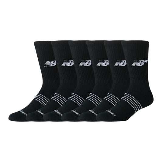 New Balance Numeric Active 6 Pack Crew Sock - Black
