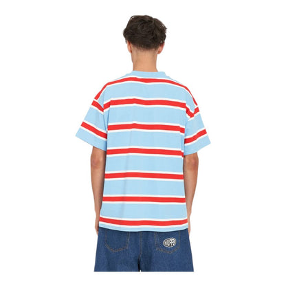 Huffer Stripe Block Tee - Blue Poppy