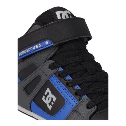 DC Youth Pure Hi Top EV - Grey/Black/Blue