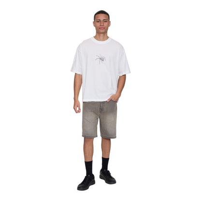 Thrills Deceitful Box Fit Oversize Cropped Tee - Dirty White