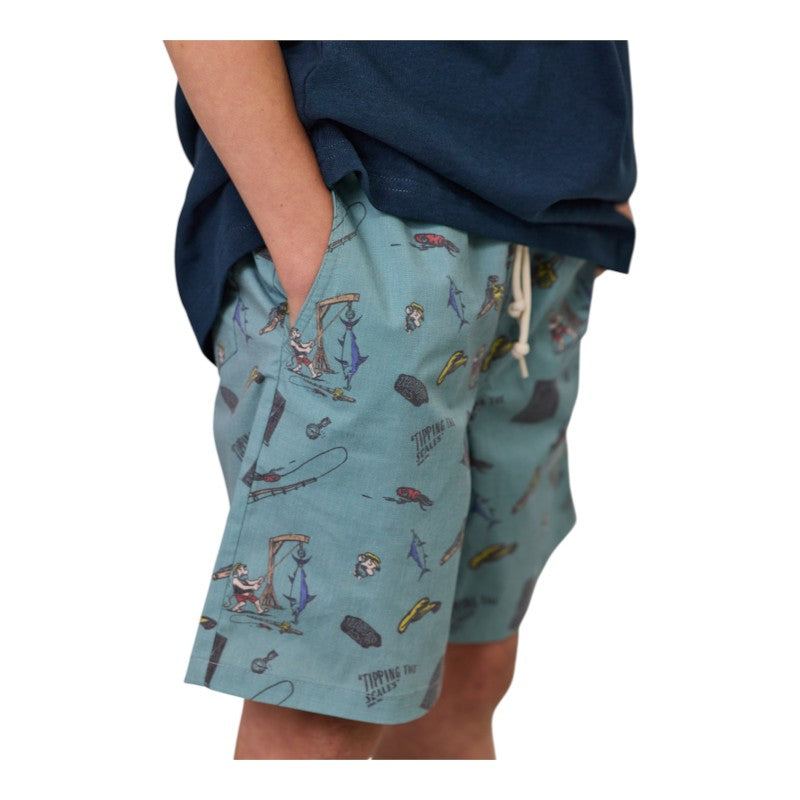 J.A.F Youth Tipping The Scales Volley Shorts - Green
