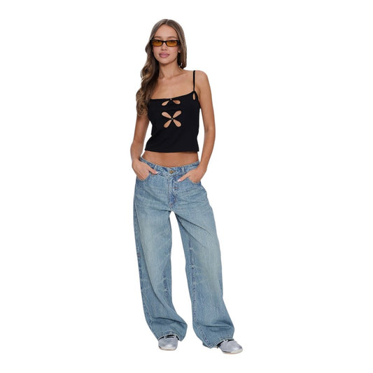 Thrills Billy Low Rise Baggy Jean - Dirty Crinkle Blue