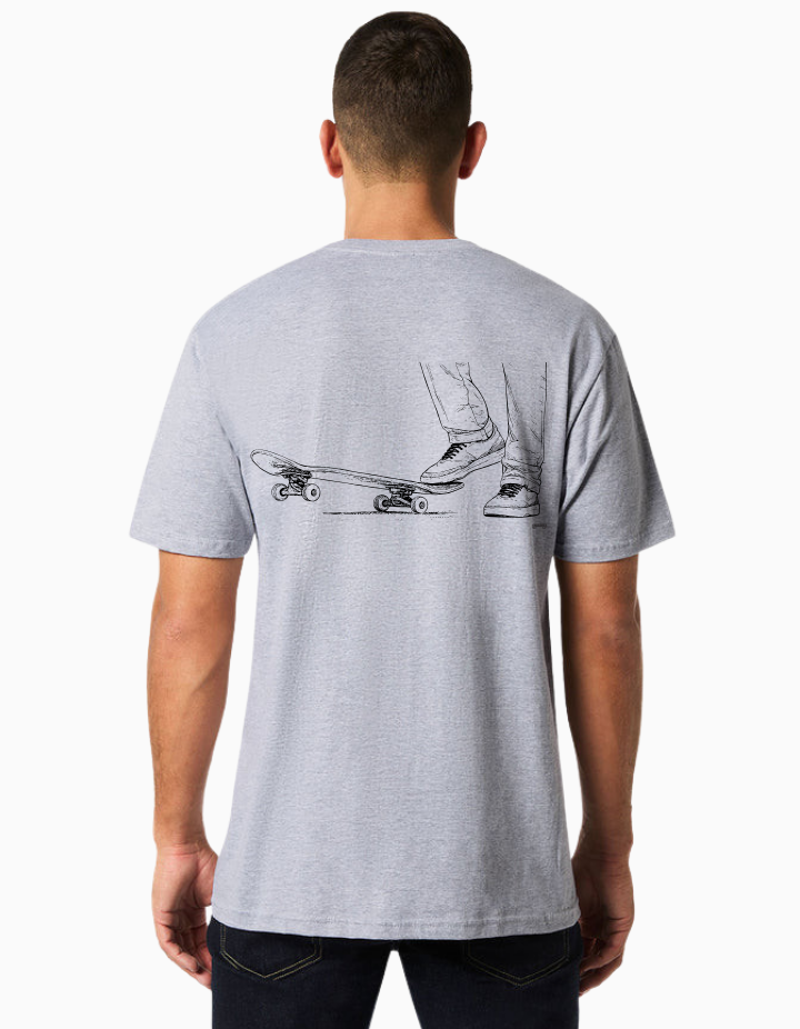 Cheapskates Go Again Tee - Grey Marle