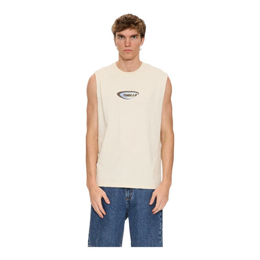Thrills Fusion Merch Fit Muscle Tee - Heritage White