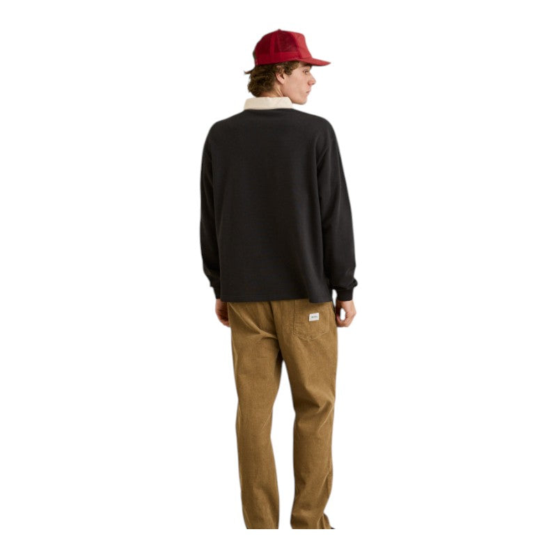 Rhythm Koa Vintage Rugby Polo - Black