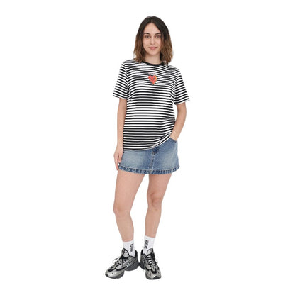 Huffer Stripe Classic Happy Tears Tee - Black/White