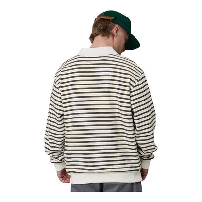 J.A.F Seaway Polo - Off White Stripe