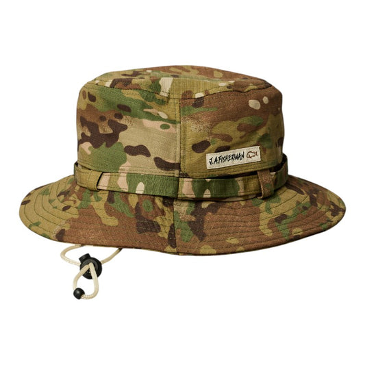 J.A.Fisherman Wide Brim - Green Camo