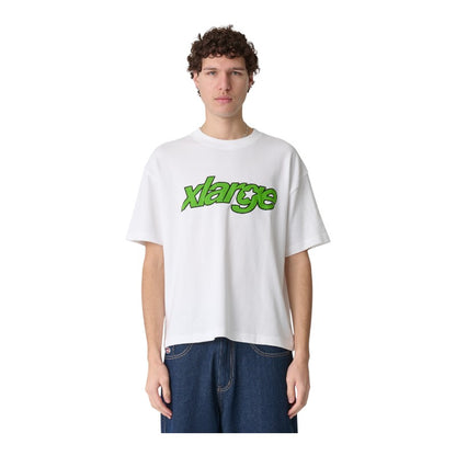 Xlarge Italic Star Gorilla Fit Tee - White