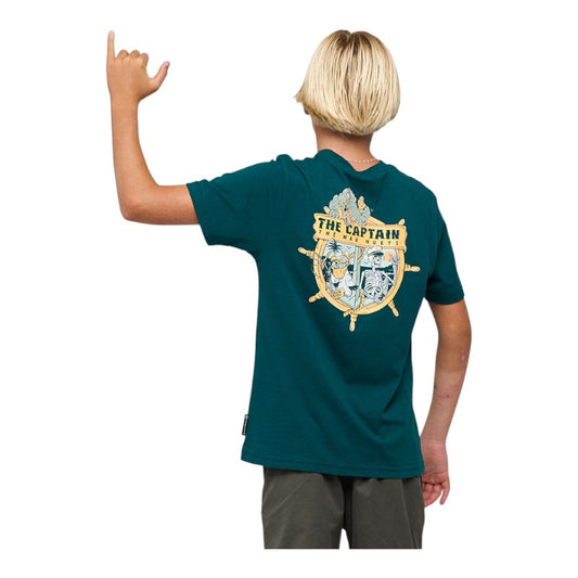 Mad Hueys Croc Captain Youth Tee - Atlantic