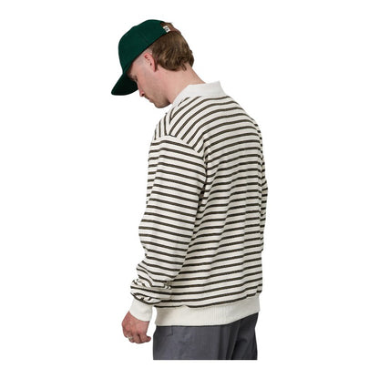J.A.F Seaway Polo - Off White Stripe