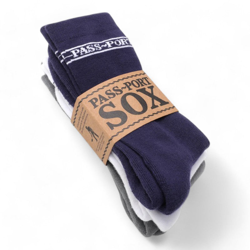 Passport Hi Sox - 3pack - Navy/White/Grey