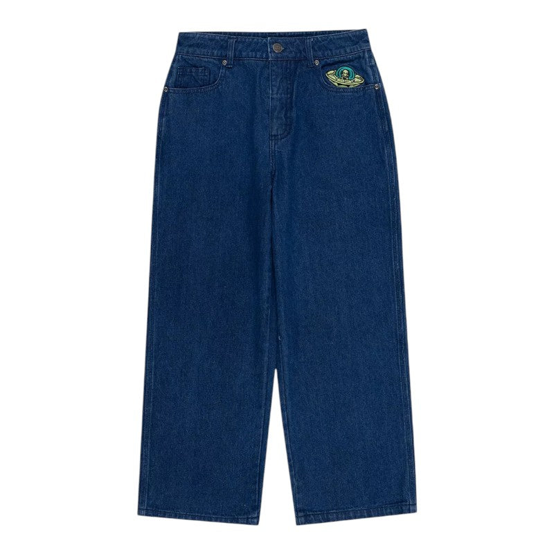 Santa Cruz Youth Multi Stack Alien Jeans - Stone Wash Indigo