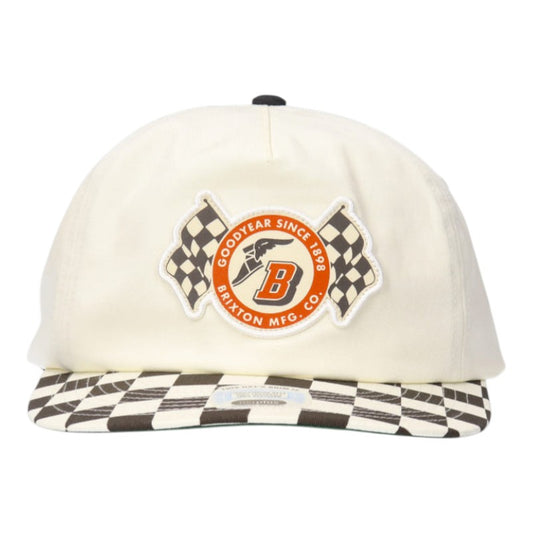 Brixton Goodyear Speedway HP Snapback - Off White