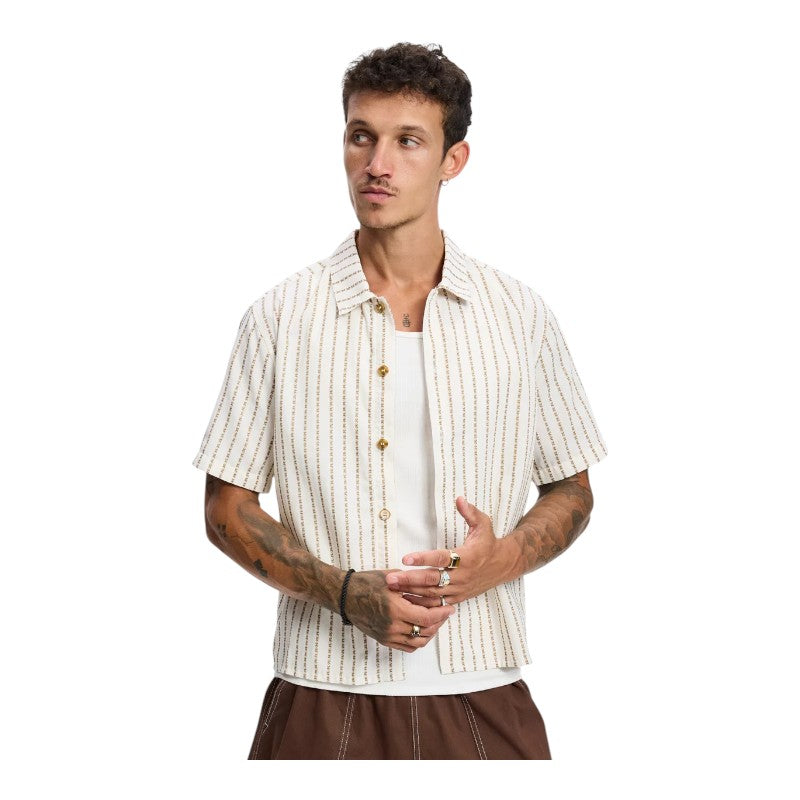 Rhythm Vacation Stripe Crop Shirt - Multi