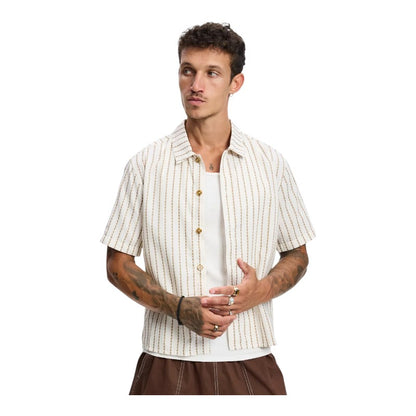 Rhythm Vacation Stripe Crop Shirt - Multi