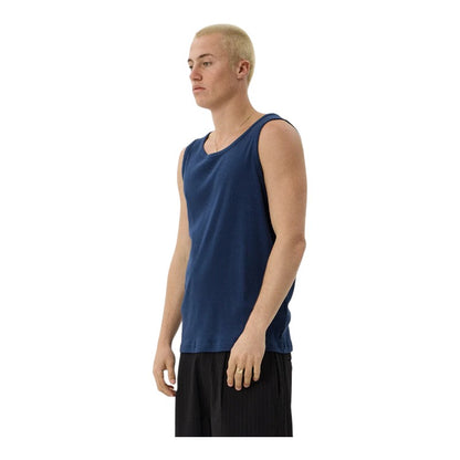 Afends Paramount Rib Singlet - Navy