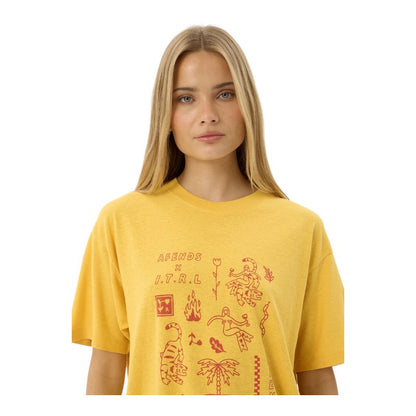 Afends Holly Oversized Tee - Mango